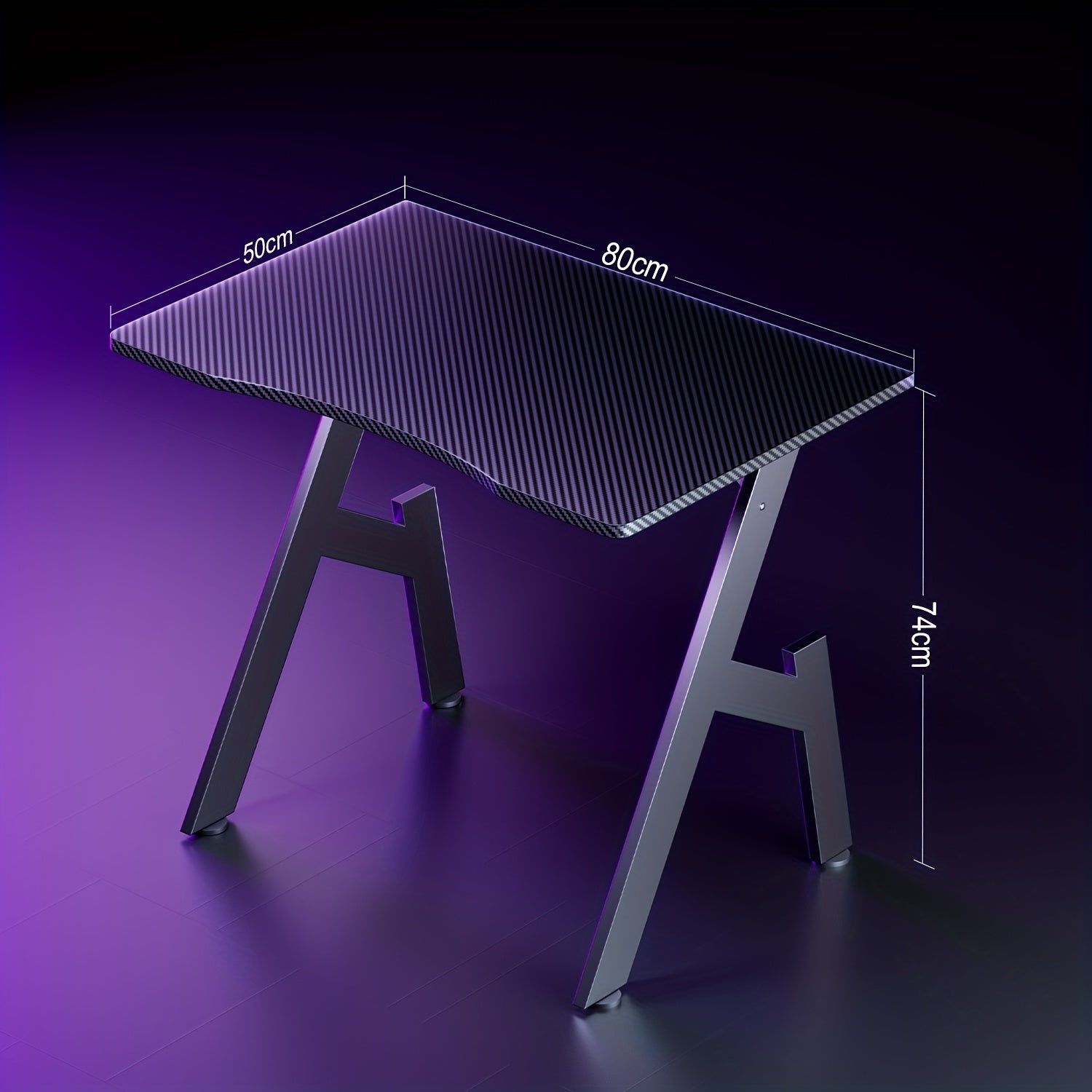 Office Tables Computer Workstations, A Shaped Computer Gaming Table, Office Desks Workstations with Carbon Fiber Surface, Sturdy PC Table for Gaming And Office, Black, 80/100cm, Furniture, Gift, Work From Home Setup, Gaming W