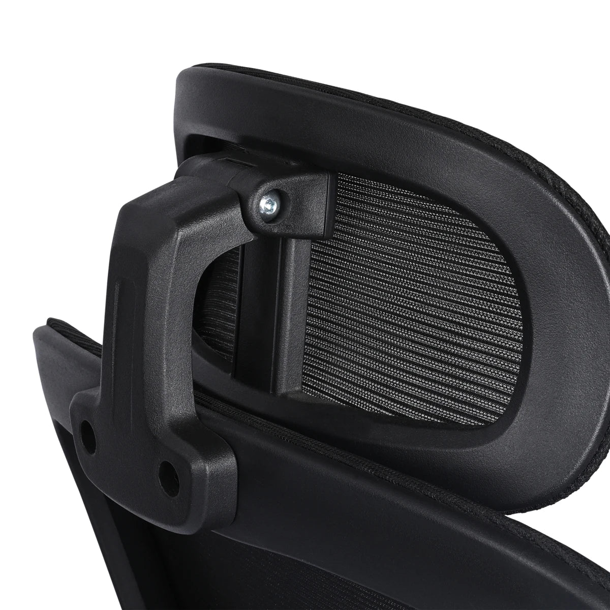 Silla de oficina ergonómica T-Lovendo AM-HOC919-BLACK con soporte lumbar ajustable, malla transpirable, ruedas de rodamiento suave y brazos ajustables para máxima comodidad en entornos domésticos y de oficina.