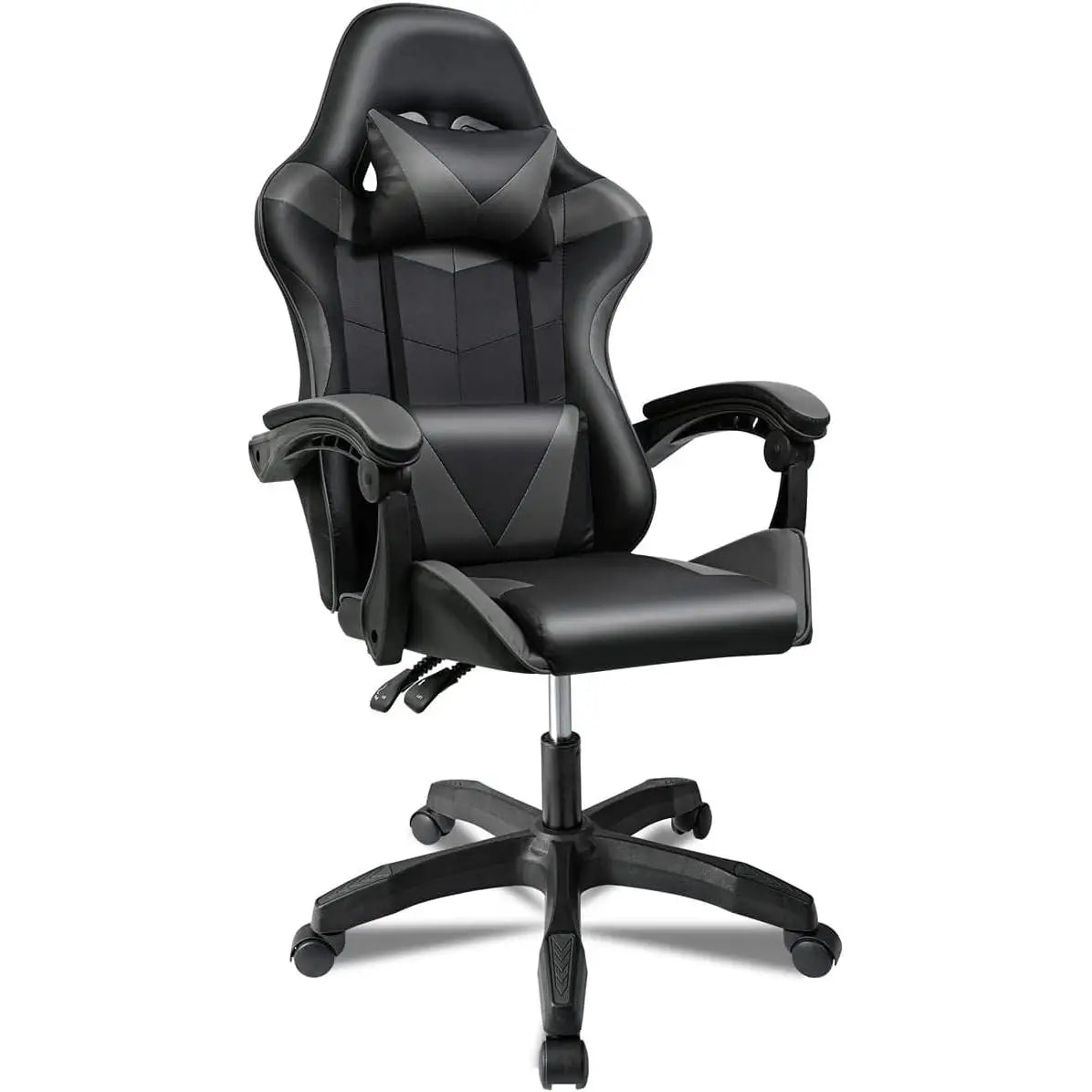 Silla Gaming T-Lovendo con Cojín Lumbar y para Cuello, Diseño Ergonómico, Altura Ajustable y Reclinable, Respaldo Alto, Estructura de Metal, Soporta hasta 150 kg, Perfecta para Gamers y Uso en Oficina Hogareña.