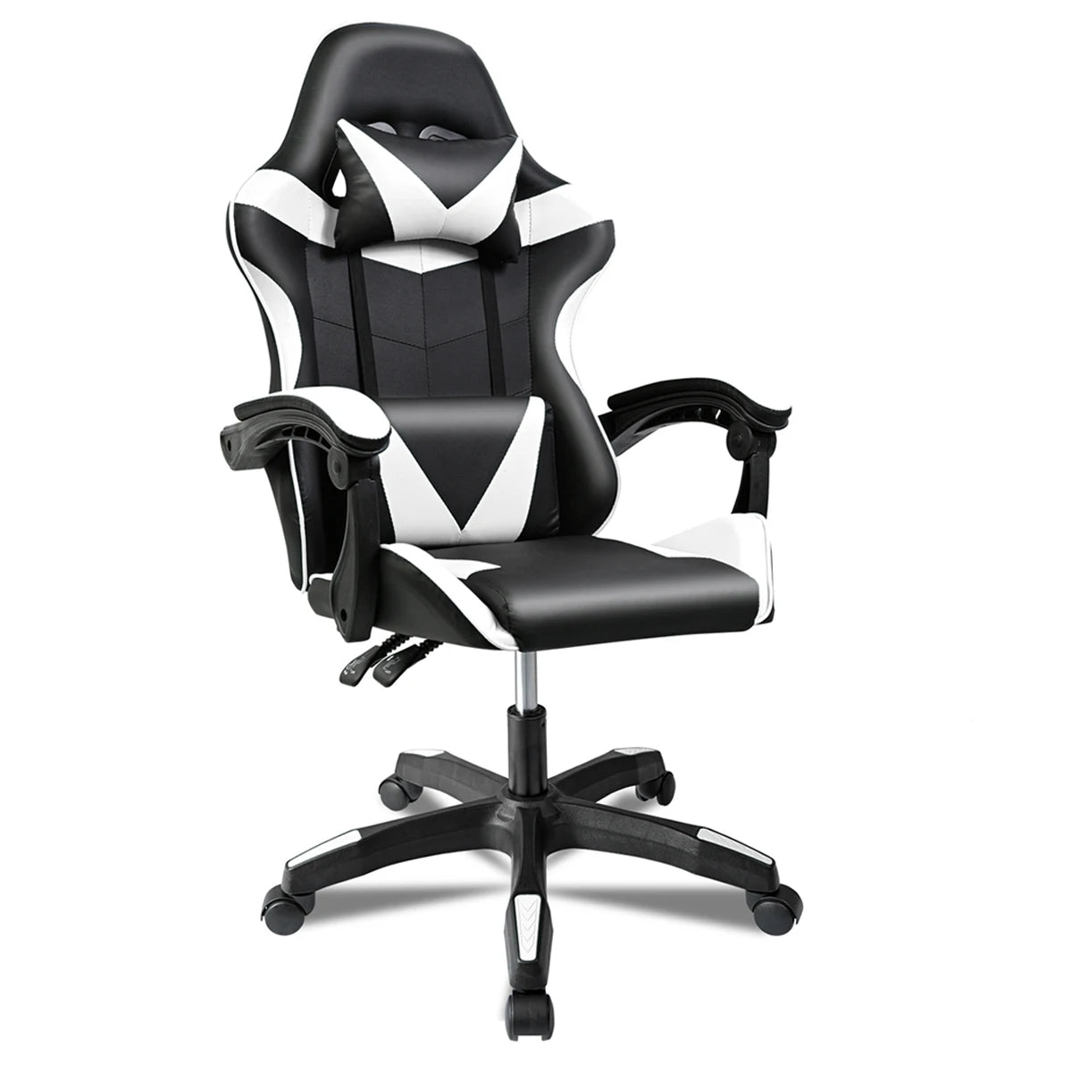 Silla Gaming T-Lovendo con Cojín Lumbar y para Cuello, Diseño Ergonómico, Altura Ajustable y Reclinable, Respaldo Alto, Estructura de Metal, Soporta hasta 150 kg, Perfecta para Gamers y Uso en Oficina Hogareña.