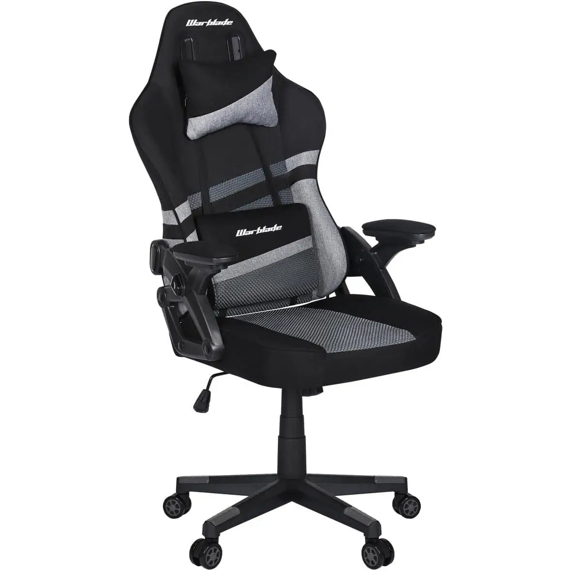 Silla Gaming T-Lovendo Negra-Gris con Altura Ajustable, Ergonómica y Reclinable de Tela