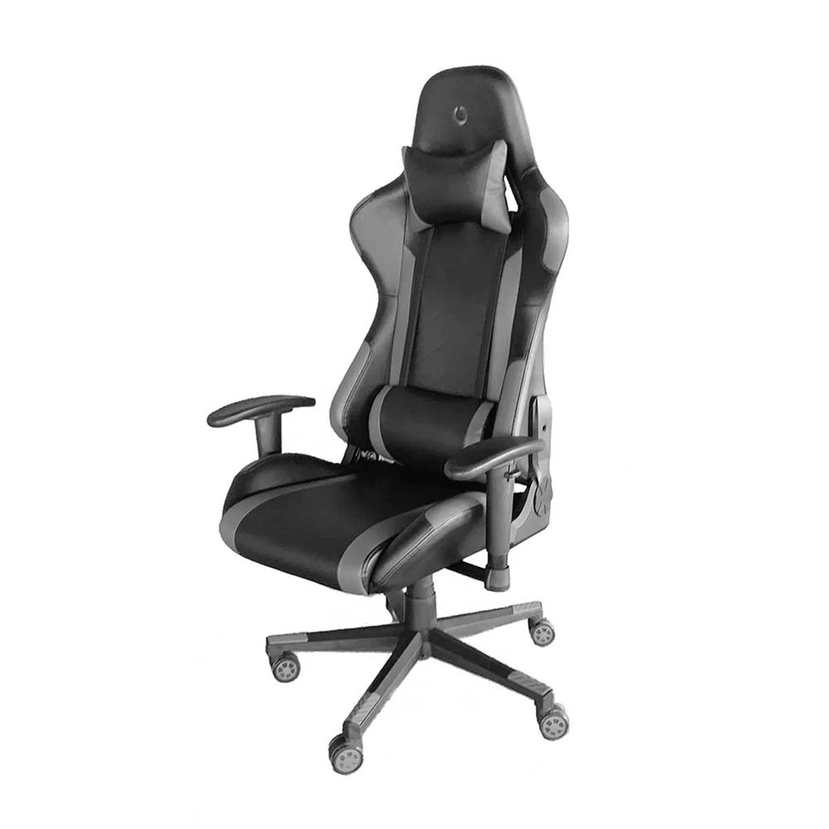 Silla Gaming Ergonómica PRIXTON con Altura Ajustable y Reposabrazos, Reclinable 180º, Construcción Metálica PVC, Incluye Cojines de Soporte Lumbar y Cervical, Ideal para Oficina en Casa o Gaming, Soporta hasta 140 kg