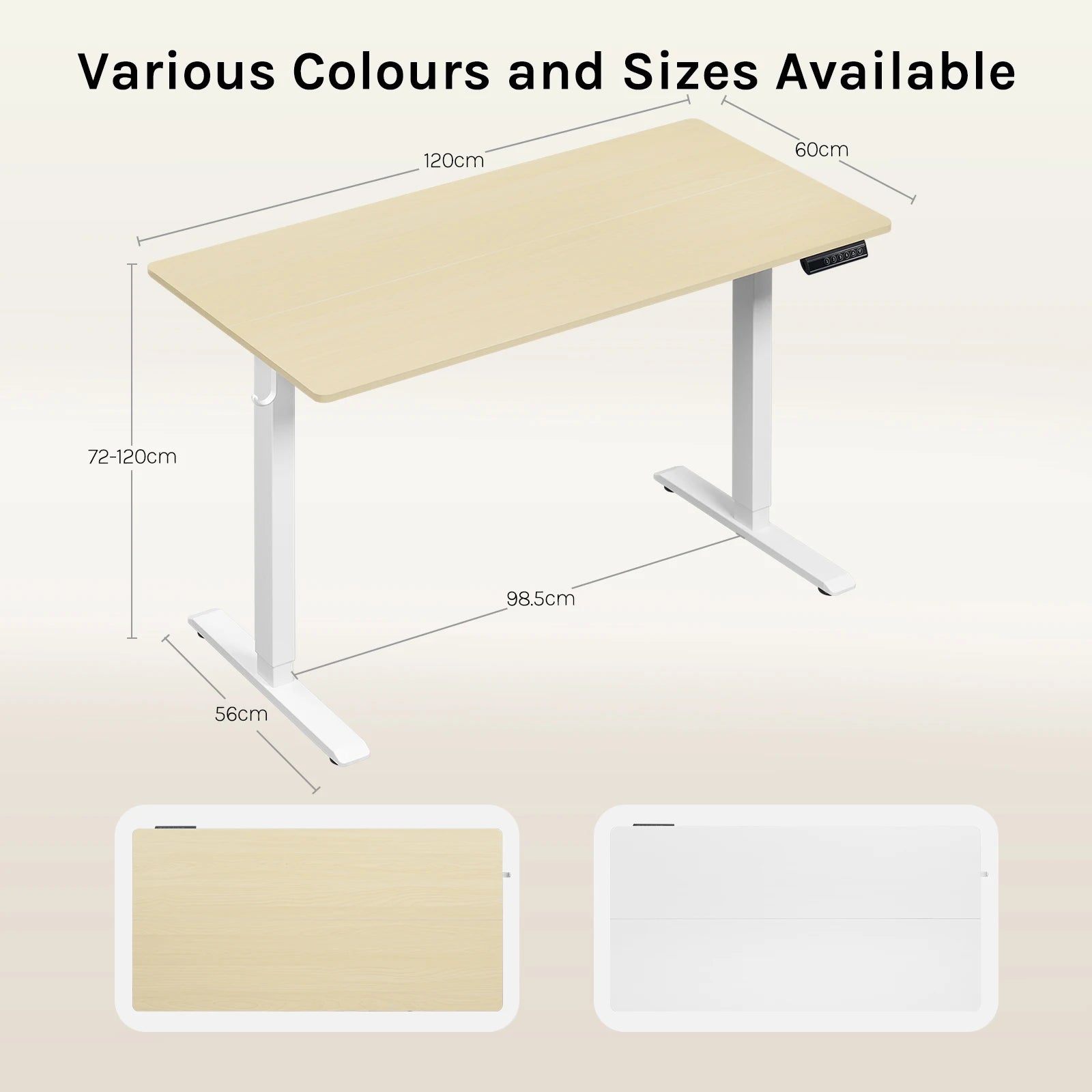 Escritorio eléctrico de pie WOLTU, escritorio de computadora de altura ajustable con puerto de carga USB, mesa de trabajo ergonómica con control de memoria
